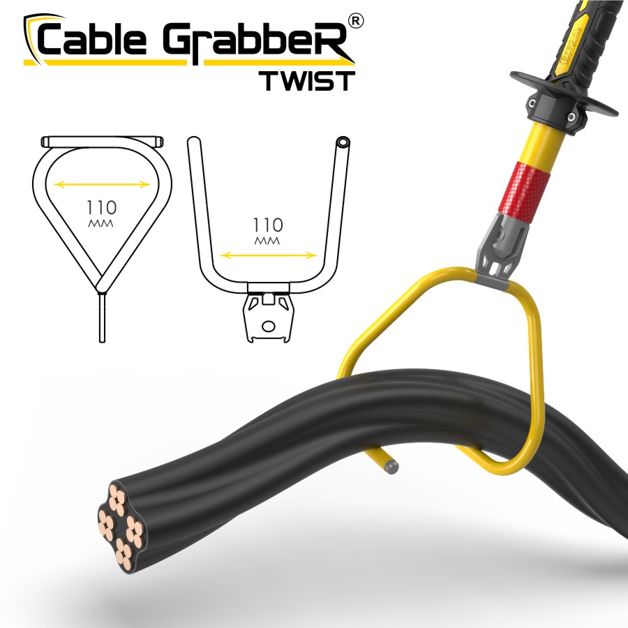 Инструмент безопасности для ручного перемещения кабелей, рукавов, труб Cable GrabbeR TWIST STCGT 60